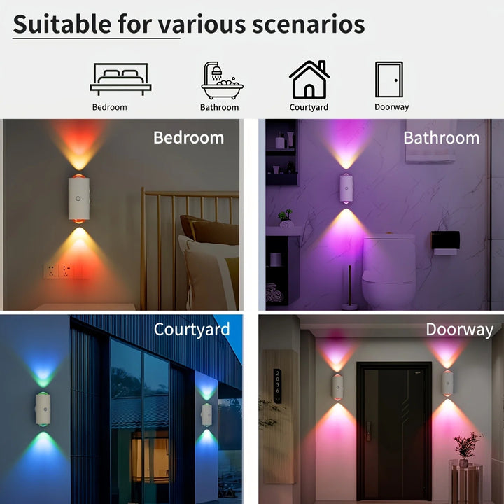 Rechargeable Motion Sensor LED Wall Light – Dimmable & RGB Ambient Glow